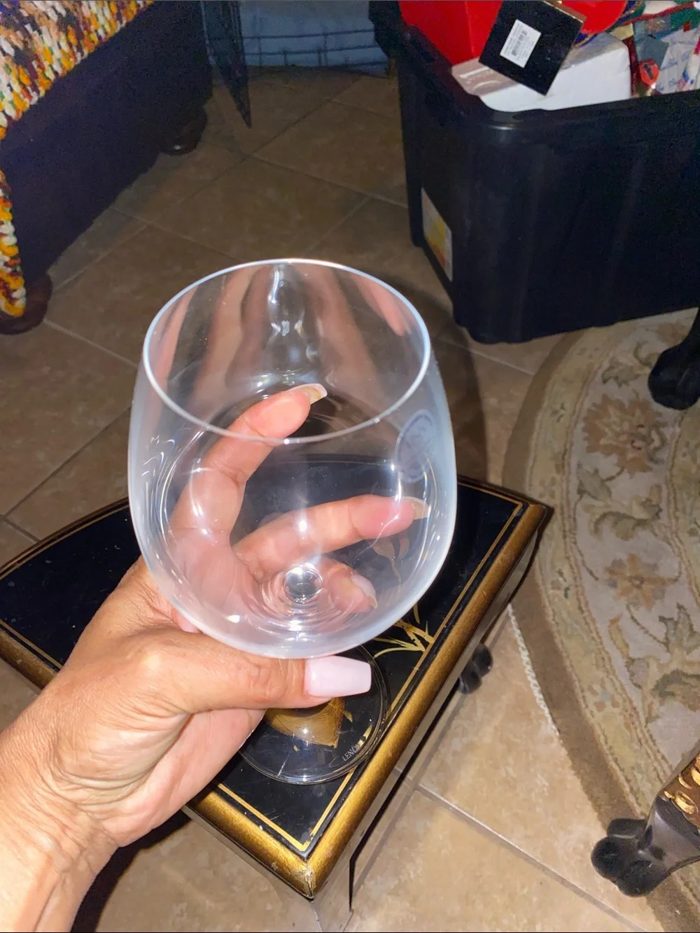 Lenox WSet of 6 Clear Crystal Wine Glasses - Large Balloon Bowls